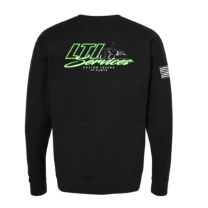 LTI Neon Green Black Crewneck Sweatshirt